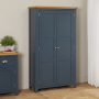 Westbury Blue Painted Double Shaker Kitchen Pantry Cupboard