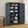 Westbury Blue Painted Double Shaker Linen Storage Cupboard