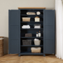 Westbury Blue Painted Double Shaker Linen Storage Cupboard