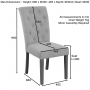 Bunbury Grey Fabric Dining Chair with Oak Legs