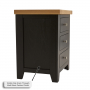 Cheshire Black Painted Oak 3 Drawer Bedside Table