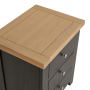 Cheshire Black Painted Oak 3 Drawer Bedside Table