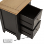 Cheshire Black Painted Oak Slim 2 Drawer Bedside Table