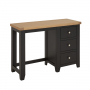 Cheshire Black Painted Oak 3 Drawer Pedestal Dressing Table