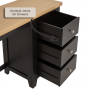 Cheshire Black Painted Oak 3 Drawer Pedestal Dressing Table