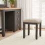 Cheshire Black Painted Oak Pedestal Dressing Table Set with Stool