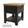 Cheshire Black Painted Oak 1 Drawer Side Lamp Table