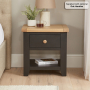 Cheshire Black Painted Oak 1 Drawer Side Lamp Table