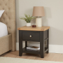 Cheshire Black Painted Oak 1 Drawer Side Lamp Table