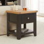 Cheshire Black Painted Oak 1 Drawer Side Lamp Table