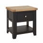 Cheshire Black Painted Oak 1 Drawer Side Lamp Table