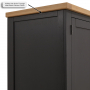 Cheshire Black Painted Oak Double 2 Door Wardrobe with 2 Drawers