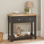 Cheshire Black Painted Oak 2 Drawer Hall Console Table