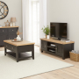 Cheshire Black Painted Oak Medium Widescreen TV Unit – Up to 60” TV Size