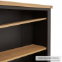 Cheshire Black Painted Oak Wide Low Bookcase 