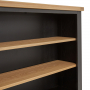 Cheshire Black Painted Oak Wide Low Bookcase 