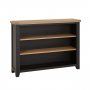 Cheshire Black Painted Oak Wide Low Bookcase 