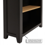 Cheshire Black Painted Oak Large Tall Bookcase