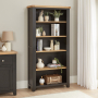 Cheshire Black Painted Oak Large Tall Bookcase