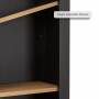 Cheshire Black Painted Oak Tall Narrow Bookcase 