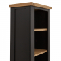 Cheshire Black Painted Oak Tall Narrow Bookcase 