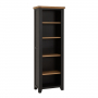 Cheshire Black Painted Oak Tall Narrow Bookcase 