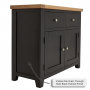 Cheshire Black Painted Oak Medium 2 Drawer 2 Door Sideboard