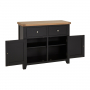 Cheshire Black Painted Oak Medium 2 Drawer 2 Door Sideboard