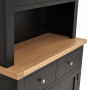 Cheshire Black Painted Oak Medium Glazed Dresser Sideboard