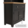 Cheshire Black Painted Oak Medium Glazed Dresser Sideboard