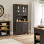 Cheshire Black Painted Oak Medium Glazed Dresser Sideboard