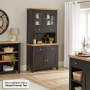 Cheshire Black Painted Oak Medium 2 Drawer 2 Door Sideboard