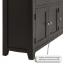 Cheshire Black Painted Oak Large Glazed Dresser Sideboard