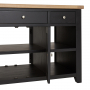 Cheshire Black Painted Oak Large Kitchen Island