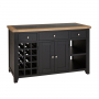 Cheshire Black Painted Oak Large Kitchen Island