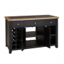 Cheshire Black Painted Oak Large Kitchen Island