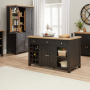 Cheshire Black Painted Oak Large Kitchen Island