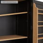 Cheshire Black Painted Oak Double Kitchen Larder Pantry Cupboard