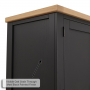 Cheshire Black Painted Oak Double Kitchen Larder Pantry Cupboard