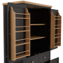 Cheshire Black Painted Oak Double Kitchen Larder Pantry Cupboard