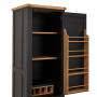 Cheshire Black Painted Oak Single Kitchen Larder Pantry Cupboard