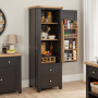 Cheshire Black Painted Oak Single Kitchen Larder Pantry Cupboard