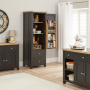 Cheshire Black Painted Oak Single Kitchen Larder Pantry Cupboard