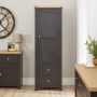 Cheshire Black Painted Oak Single Kitchen Larder Pantry Cupboard