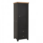 Cheshire Black Painted Oak Single Kitchen Larder Pantry Cupboard