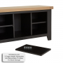 Cheshire Black Painted Oak Hallway Shoe Storage Bench 