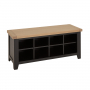 Cheshire Black Painted Oak Hallway Shoe Storage Bench 