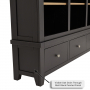 Cheshire Black Painted Oak Grand Library Bookcase with 3 Drawers