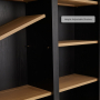 Cheshire Black Painted Oak Grand Library Bookcase with 3 Drawers