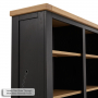 Cheshire Black Painted Oak Grand Library Bookcase with 3 Drawers